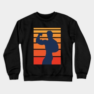 Vintage Body Builder Silhouette Crewneck Sweatshirt